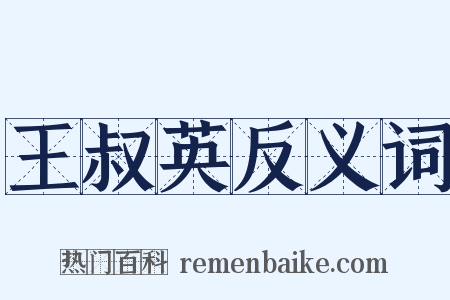 王叔英反义词是什么意思的图片